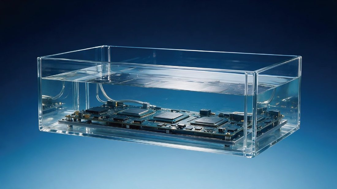 Immersion tank with servers
